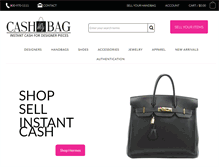 Tablet Screenshot of cashinmybag.com